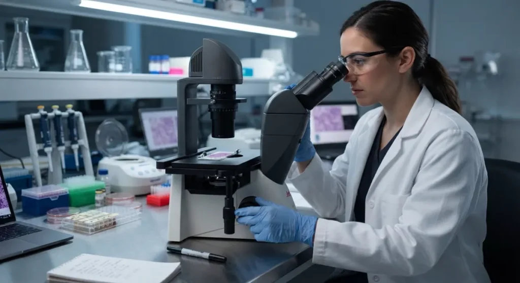 Mikroskopska analiza uzoraka — Kožni peptidi i kolagen u istraživačkom kontekstu