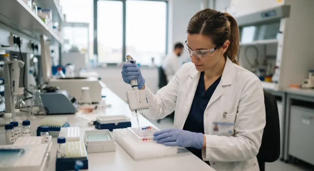 Pipetiranje uzoraka u laboratoriju — Tirzepatide Bosna u istraživačkom kontekstu
